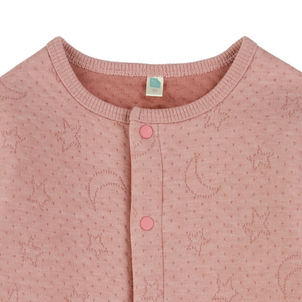 ニットキルト月星長袖カバーオール