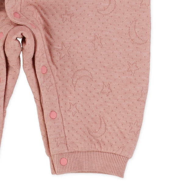 ニットキルト月星長袖カバーオール