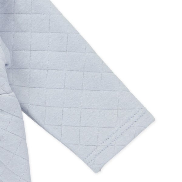 キルト花モチーフ付き肩フリルカバーオール