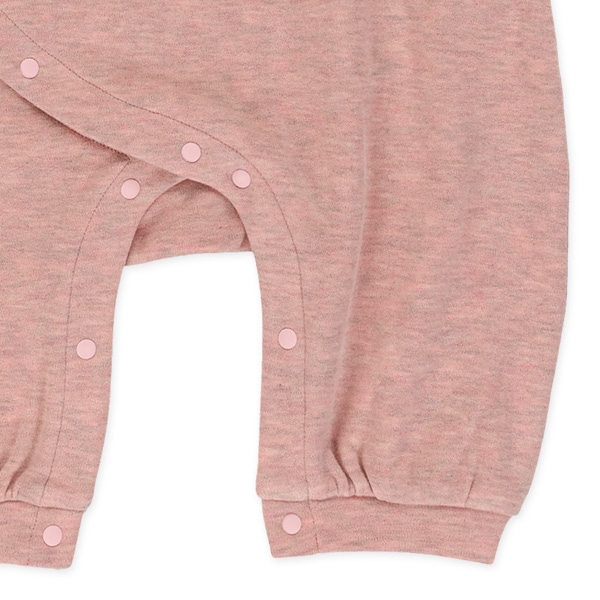 裏起毛くま長袖カバーオール