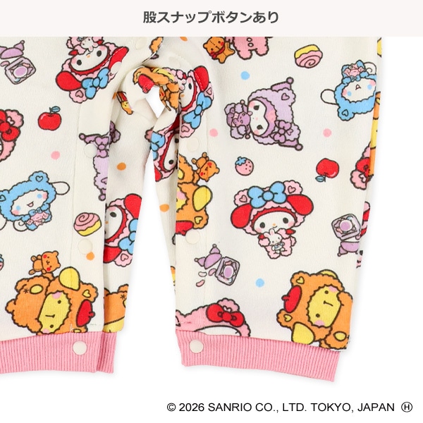裏起毛長袖カバーオール（サンリオキャラクターズ）