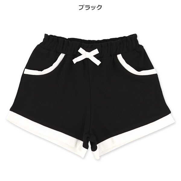 配色フェイクポケットショートパンツ