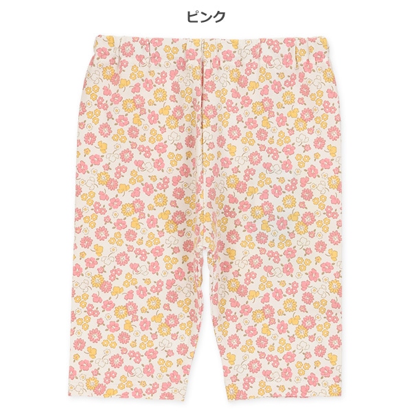 5分丈小花柄レギンス
