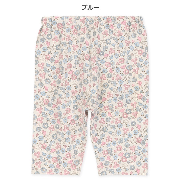 5分丈小花柄レギンス