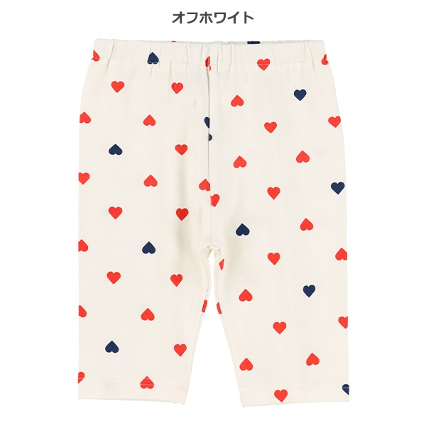 5分丈ハート総柄レギンス