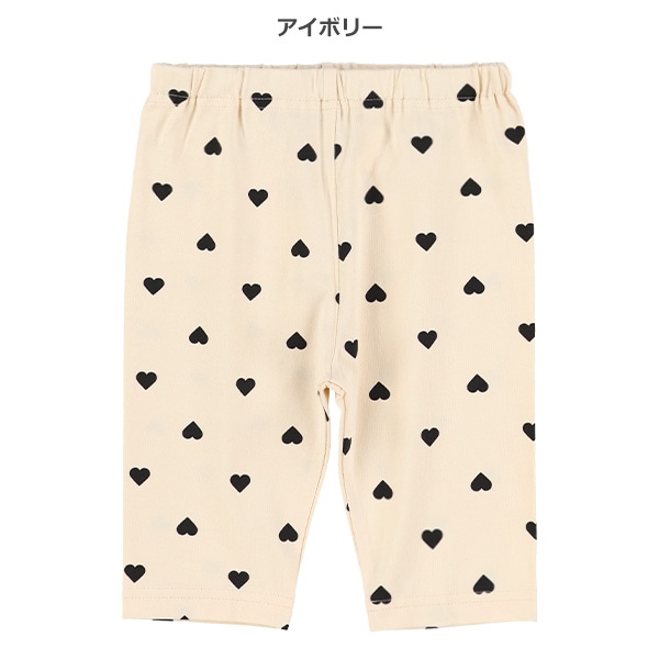 5分丈ハート総柄レギンス