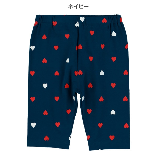 5分丈ハート総柄レギンス