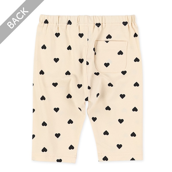 5分丈ハート総柄レギンス