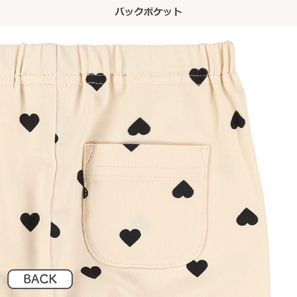 5分丈ハート総柄レギンス