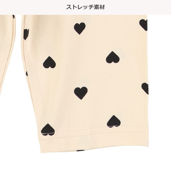 5分丈ハート総柄レギンス