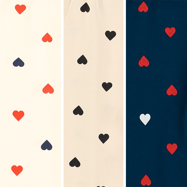 5分丈ハート総柄レギンス