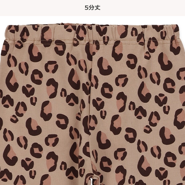 5分丈ヒョウ柄レギンス