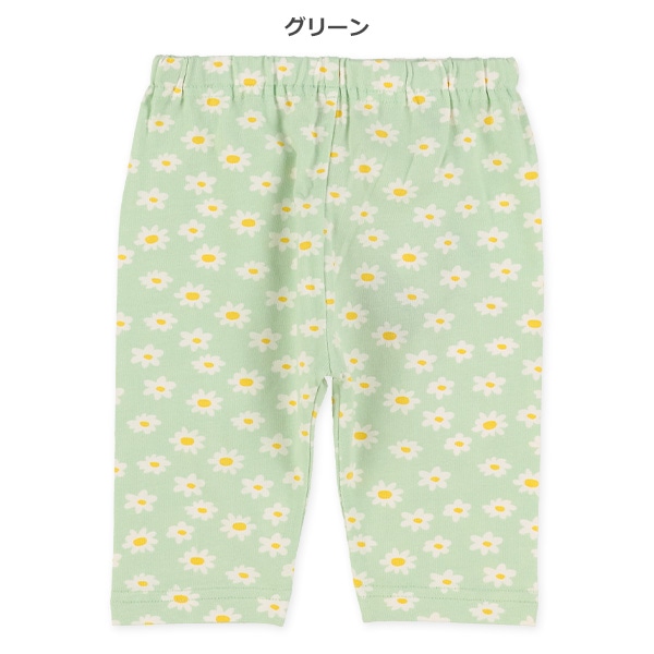 5分丈デイジー柄レギンス