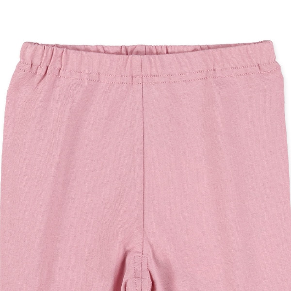 無地裾フリルニットハーフレギンス