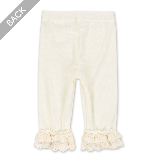 5分丈裾フレアレギンスパンツ