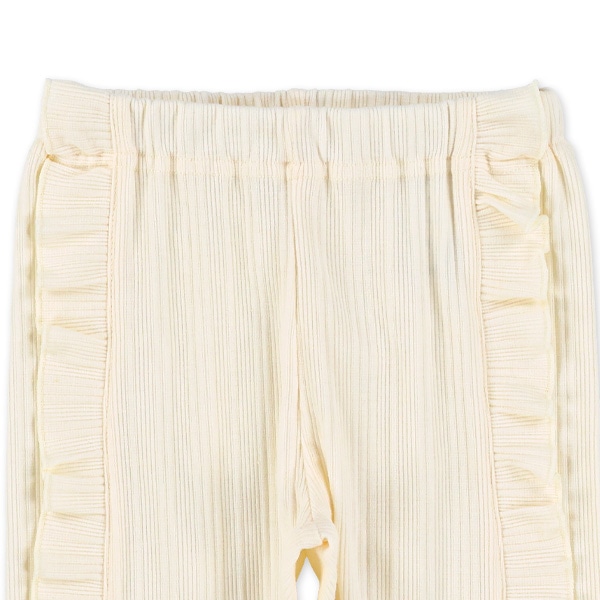 5分丈テレコ裾リボンレギンス