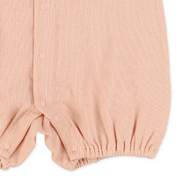 ワッフル襟付き半袖カバーオール