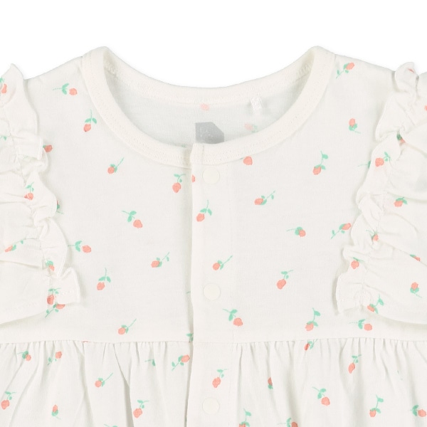 お花・チェリー総柄フレンチカバーオール