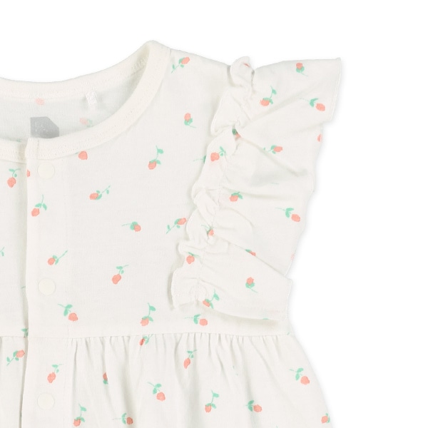 お花・チェリー総柄フレンチカバーオール