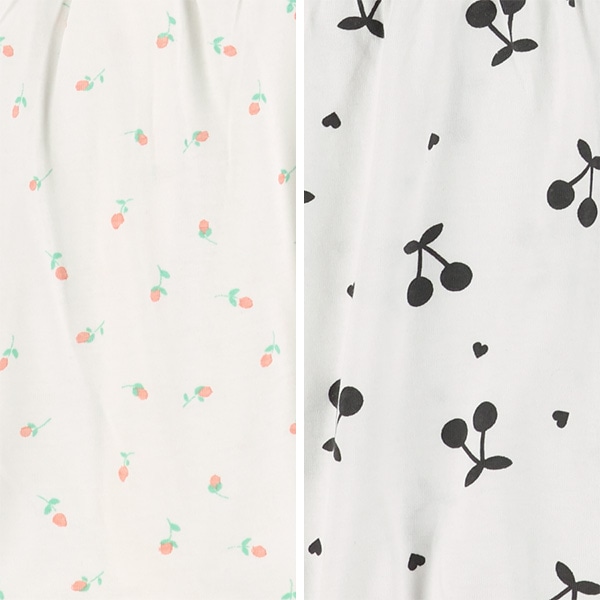 お花・チェリー総柄フレンチカバーオール