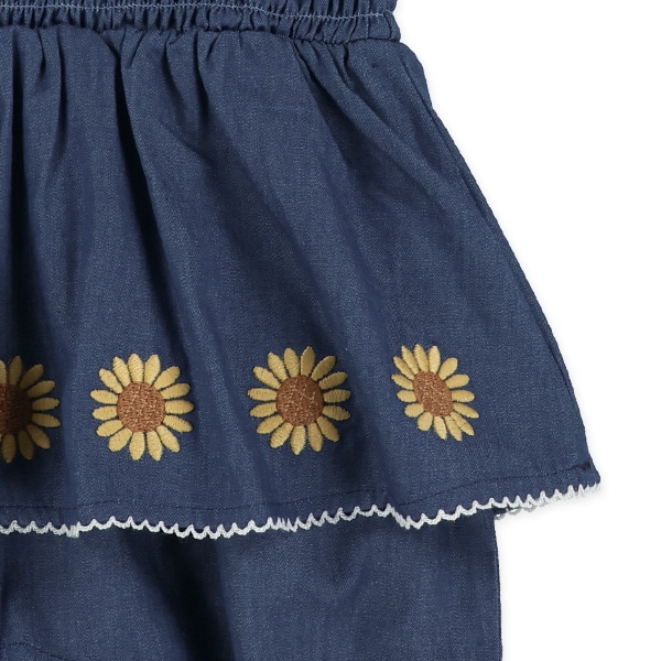 レイヤード風半袖足付きロンパース