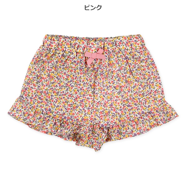 布帛花柄キュロット