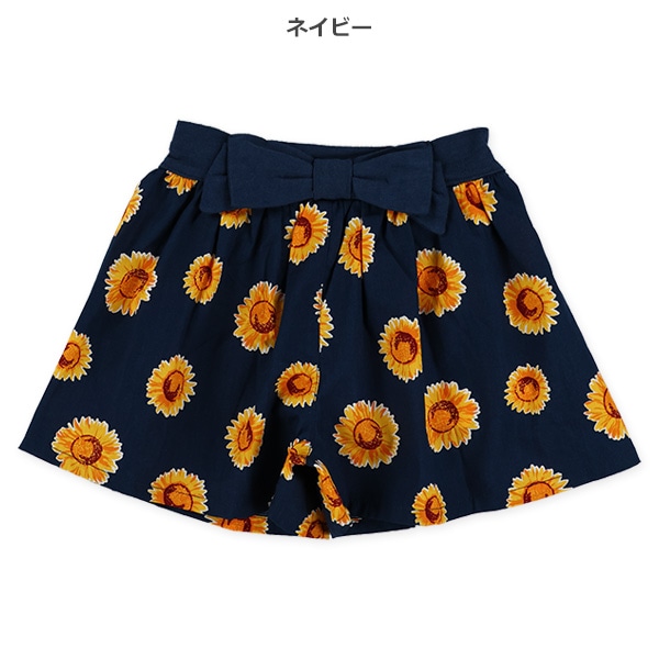 ひまわりリボンキュロットパンツ