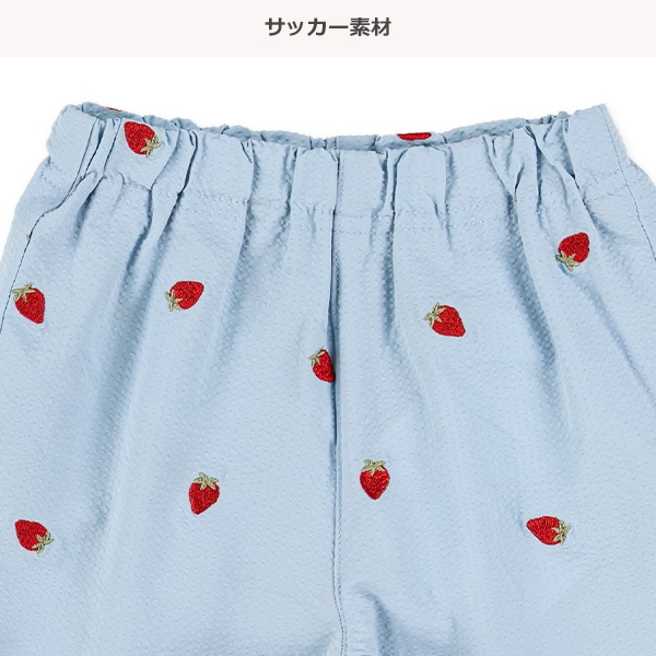サッカーいちご刺繍ショートパンツ