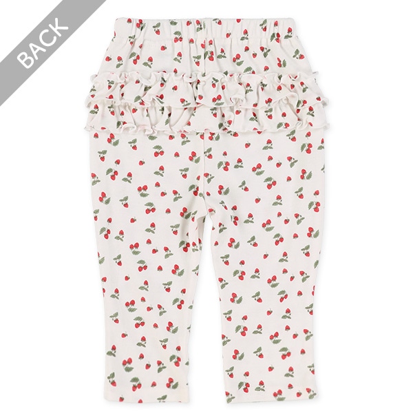 7分丈スムースいちご柄おしりフリルレギンス