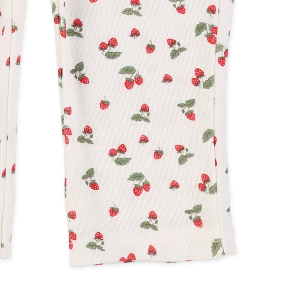 7分丈スムースいちご柄おしりフリルレギンス