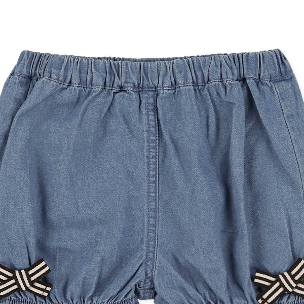 デニムリボンハーフパンツ