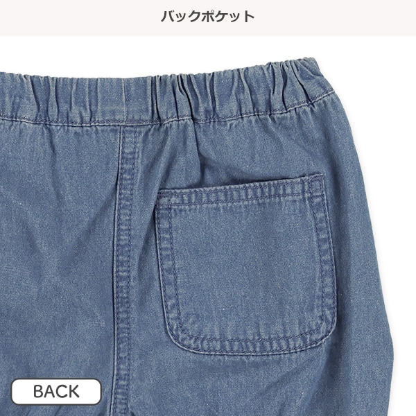 デニムリボンハーフパンツ