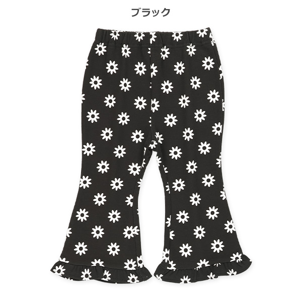 ミニ裏毛花総柄パンツ