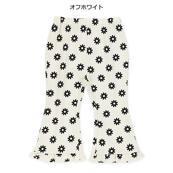 ミニ裏毛花総柄パンツ