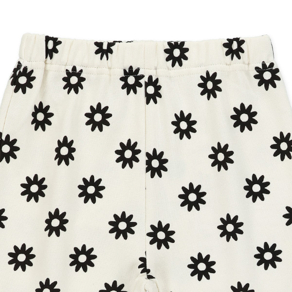 ミニ裏毛花総柄パンツ