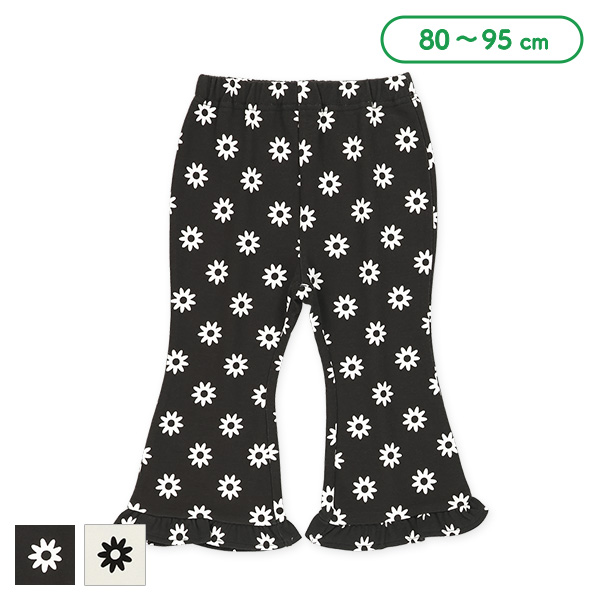 ミニ裏毛花総柄パンツ