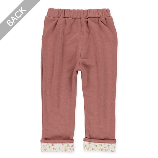 裏毛9分丈フェイクポケットパンツ