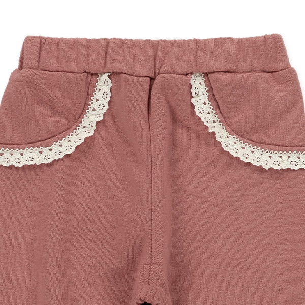 裏毛9分丈フェイクポケットパンツ