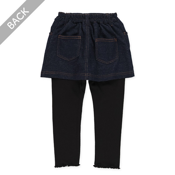 ニットデニムポケット付きスカッツ