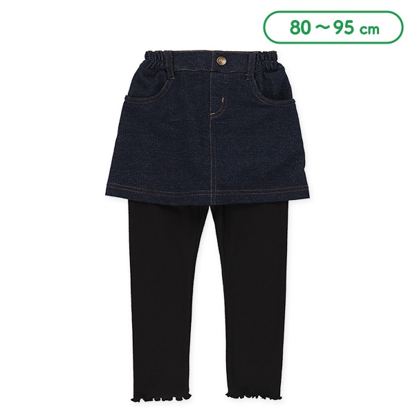ニットデニムポケット付きスカッツ