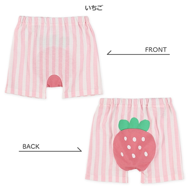 1分丈おしりマチ付きフィットパンツ（フルーツ）