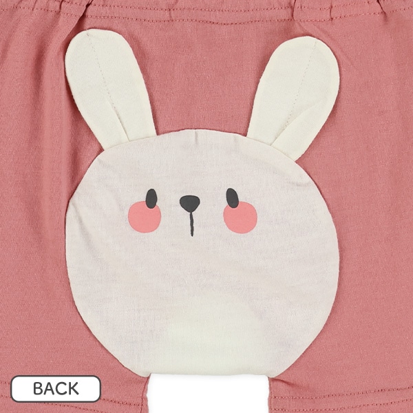 1分丈おしりマチ付きフィットパンツ（くま・うさぎ）
