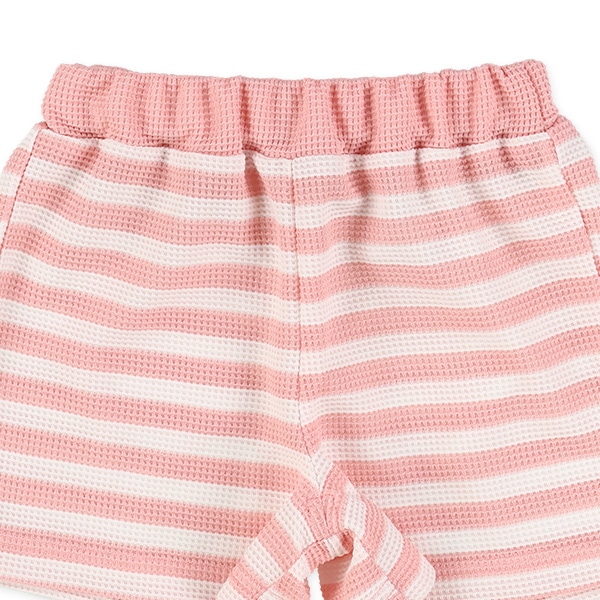 ワッフルボーダーフィットパンツ