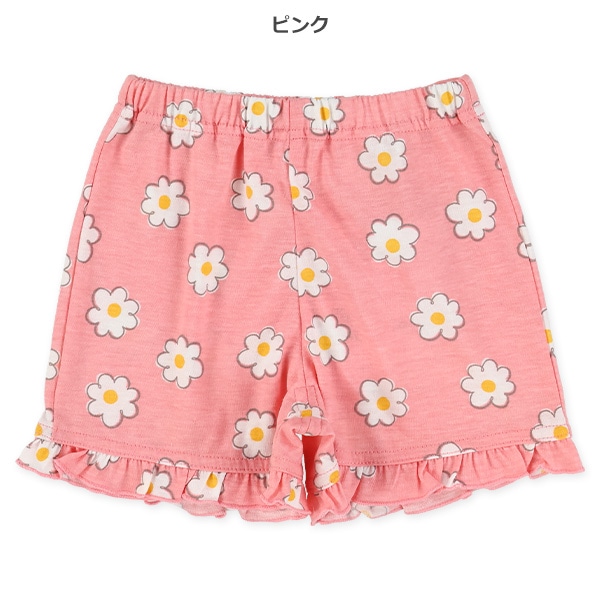 1分丈デイジー柄ショートパンツ