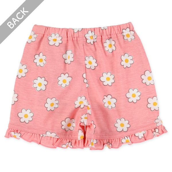 1分丈デイジー柄ショートパンツ