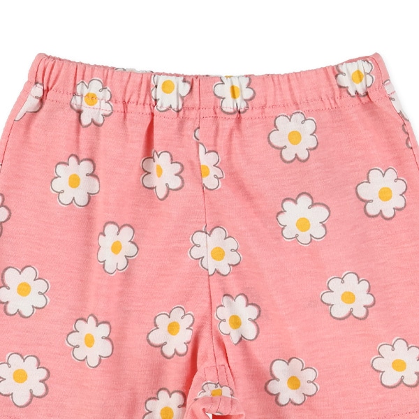 1分丈デイジー柄ショートパンツ