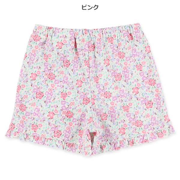 小花柄ニットショートパンツ