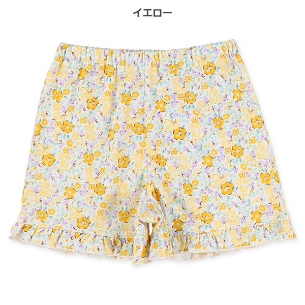 小花柄ニットショートパンツ