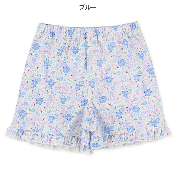小花柄ニットショートパンツ