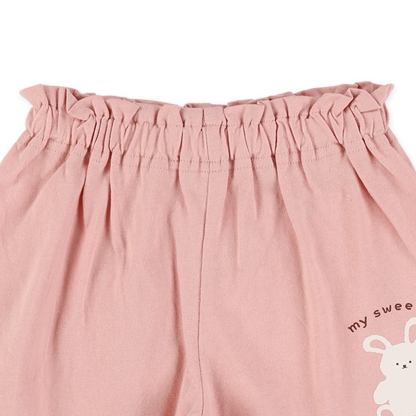 くま・うさぎ前プリントショートパンツ